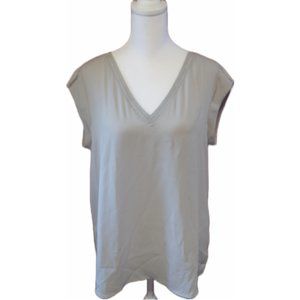 Les Serein Cap Sleeve Blouse Gray Size Small